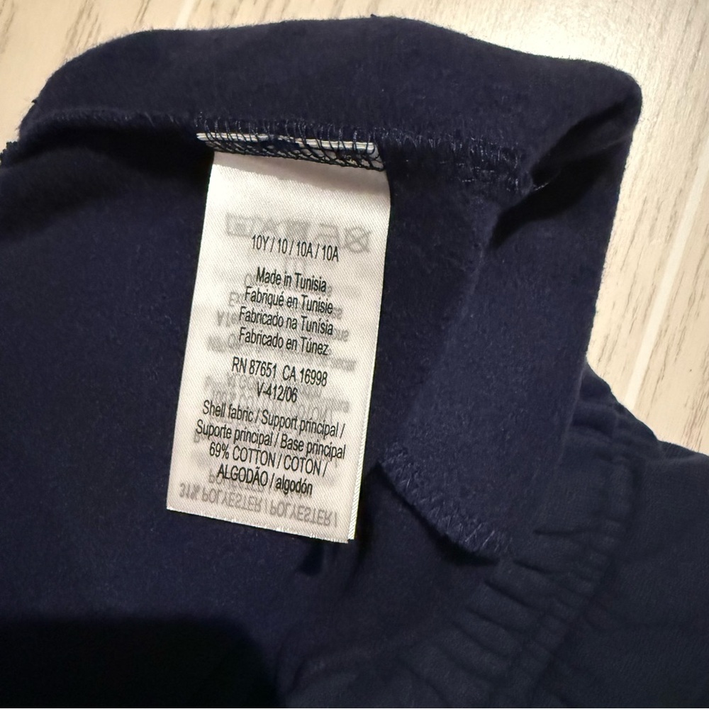 Lacoste Boys 10 Navy Core Fleece Shorts Logo Athletic NWT - Picture 12 of 14